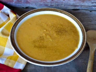 Sweet Potato + Smoked Gouda Soup