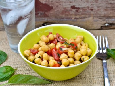 Chickpea & Tomato Salad With Fresh Basil