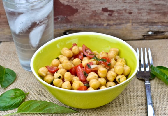 Chickpea & Tomato Salad With Fresh Basil