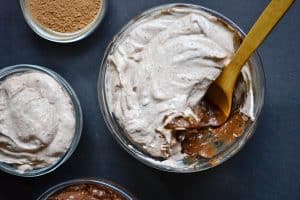 Vegan Chocolate Pudding With Cinnamon Whipped Cream