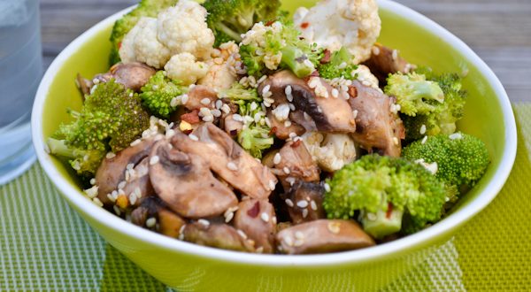 Marinated Mushroom & Broccoli