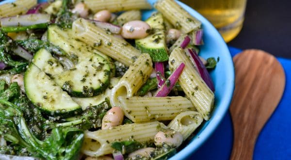 Punchy Pesto Pasta Salad