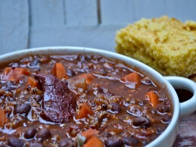 Red Quinoa Sweet Potato Chili