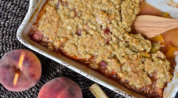 Peach Rhubarb Crisp