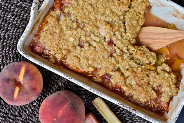 Peach Rhubarb Crisp